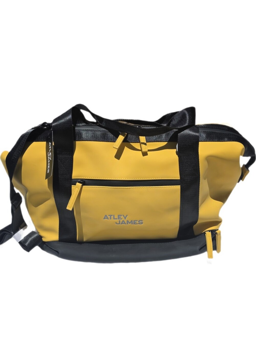 Atley James Bradshaw Duffel Bag Yellow & Black Travel Gym NWT